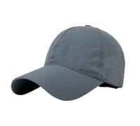 Jeesrt Sunscreen Breathable Baseball cap, Quick-Dry Mesh UV Hat with Curved Brim for Running, Golf, And Daily Wear, Workout & Travel (Dark Gray,M)