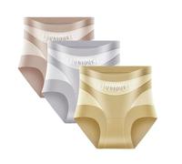 Jeesrt Unique Underwear Tummy Control, Women's High-Waisted Tummy Control Panties, Breathable Mesh | Seamless Ice Silk (Type A,M)