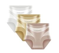 Jeesrt Unique Underwear Tummy Control, Women's High-Waisted Tummy Control Panties, Breathable Mesh | Seamless Ice Silk (Type C,M)