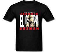 Jefe De Jefes T-Shirt Men's Joaquin El Chapo Guzman Sinaloa Cartel Narco Drug King T Shirt Funny Adults Tees Black L