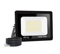 Jefedana Faretto led 100W 6000K Bianco Freddo Fari LED Esterno 10000LM Faretto da Esterno IP66 Impermeabile Super Luminosa Faro led Luce di Sicurezza Lampada per Giardino, Cortile, Garage, Corridoio