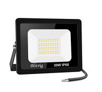 Jefedana Faretto led 30W 3000K Bianco Caldo Fari LED Esterno 3000LM Faretto led da Esterno IP66 Impermeabile Super Luminosa Faro led Luce di Sicurezza Lampada per Giardino, Cortile, Garage, Corridoio