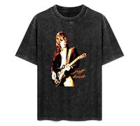 Jeff Beck Guitar God Rock Concert Vintage Retro Vintage Washed Tee Unisex Short Sleeve Size 3XL