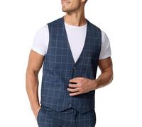 JEFF Uomini JFTate Vest | Gilet da abito con percentuale di viscosa Check 48