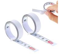 Jeffdad 2 pezzi di metro autoadesivo, 2 m a destra e al centro su entrambi i lati, con retro autoadesivo, righello per la lavorazione del legno, sega, tavolo da disegno