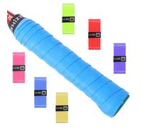 Jeffdad Confezione da 6 nastri antiscivolo per racchette da tennis, pretagliati e asciutti, antiscivolo, assorbenti, per tennis, pickleball, racchette da badminton (colorato)