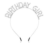 Jeffdad Corone di compleanno per ragazze, copricapo per compleanno, copricapo con strass, per principessa, tiara Happy Birthday, accessorio per donne e ragazze, decorazioni natalizie