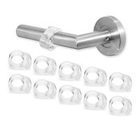 Jeffdad Fermaporta Maniglia, 10 pezzi Fermaporte per Maniglie in PVC Fermaporta Maniglia Ferma Finestra Paracolpi Porta Fermaporta Maniglia Elastico Tampone Proteggi Finestre (trasparente)