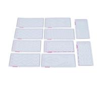 Jeffergarden 10 Pezzi di Carte Perforate per Macchina per Maglieria, Carte di Fiori per Maglieria in Plastica con da 1 a 10 Modelli per Macchina per Maglieria a Lamella Argentata, Carte di