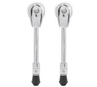 Jeffergarden 2 Pezzi Gambe per Speroni per Grancassa Gambe per Tamburo Regolabili a 360° di Alta Qualità Robusto Metallo + Plastica Supporto per Grancassa Parti di Ricambio per Kit di Batteria