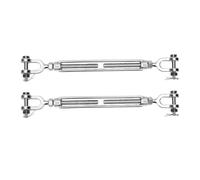 Jeffergarden 2 Pezzi M10 Occhio e Occhio Tenditore Acciaio Inox | Tenditore in Acciaio Inossidabile, Carico di Lavoro 2860 Libbre, Design Ad Artiglio con Perno di Bloccaggio Rimovibile, per