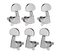 Jeffergarden 6pcs Guitar Machine Heads Knobs String Tuning Suncing Pegs Machine Head Suners per Chitarra Elettrica Folk (SILVER)