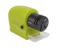 Jeffergarden Affilacoltelli Elettrico ABS con Mola Adamas Affilacoltelli da per Coltelli e Forbici 135x80x42mm Funzionamento a Batteria per Uso Domestico in