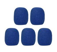Jeffergarden Antivento per Microfono Portatile da 5 Pezzi, Copertura in Schiuma per Ridurre il Rumore, Compatibile con Microfono a Sfera Standard per KTV e Karaoke (BLUE)