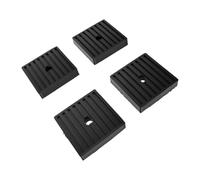 Jeffergarden Antivibrazione Gommini, 4 X 4 X 0,8 Cm Ispessiti | Elastomero Solido, Resistente All'olio, Uso in HVAC e Lavatrici, Compressori e Generatori, Posizionamento Semplice Senza