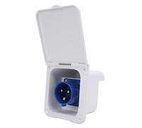 Jeffergarden Assunzione di Alimentazione RV, Applicazione di Larghezza di Plastica Stabilizzata 3 Pin 32A Contenitore per le Prestazioni RV per Rimorchi per (WHITE)
