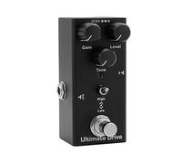 Jeffergarden Aumenta il Pedale, L'overdrive Micro Vintage, l'unità e il Classico Coro, il Ritardo Analogico, il Pedale Singolo Leggero con Indicatore a LED per la Chitarra Elettrica (BLACK)