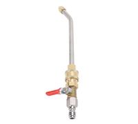 Jeffergarden Bacchetta Curva per Idropulitrice, Strumento per la Pulizia di Grondaie in Metallo con Valvola a Sfera, Bacchetta di Estensione Leggera per Veicoli e Pulizia del Cortile (30°)