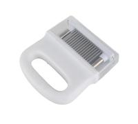 Jeffergarden Batticarne Domestico a 48 Pin, ABS e Acciaio Inossidabile, Allenta Efficacemente la Carne, Strumento da Ergonomico per gli Amanti della Bistecca e del Barbecue (WHITE)