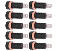 Jeffergarden Binding Post con Presa Jack a Banana, Adattatore per Montaggio a Pannello in Ottone e ABS per Strumenti Elettronici, Set da 10 Pezzi per Apparecchiature Audio, Amplificatori per (BLACK)