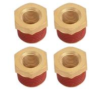 Jeffergarden Boccola Riduttrice in Ottone 1/2 Maschio a 1/4 NPT Femmina, Raccordo in Ottone Resistente, Adattatore per Tubi 10 Pezzi per Applicazioni di Petrolio, Acqua e Gas, Pressione 1200 PSI
