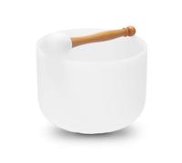 Jeffergarden Campana Tibetana in Cristallo di Quarzo Smerigliato 440HZ, Strumento di Guarigione del Suono, Straordinaria qualità del Suono, Strumento di Meditazione per il Relax, Diametro 8 Pollici