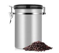 Jeffergarden Contenitore Caffè 18L Acciaio Inox Ermetico con Valvola Sfiato CO2 Data Tracker per Conservazione Alimenti