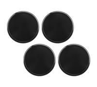 Jeffergarden Coprimozzo Centrale In ABS Set Coprimozzo In Metallo 65mm OD 48mm ID Snap In Fit 4 Pezzi per Berline SUV Auto Sportive Protezione Ruota e Aspetto Pulito (BLACK)