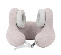 Jeffergarden Cuscino per il Collo a Forma di U con Cuffie Antirumore Supporto a 360° in Memory Foam Cuscino da Viaggio per Aereo Treno Scrivania da Ufficio Pisolino Adulti Studenti Anziani