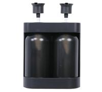 Jeffergarden Dispenser di Sapone Liquido, Dispenser di Sapone a Doppia Camera per Montaggio a Parete in ABS 380 Ml X 2, Ugello Esteso con Tasto di Pressione a Prova di Perdite per Bagno, Hotel,