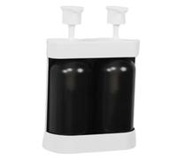 Jeffergarden Dispenser di Sapone Liquido, Dispenser di Sapone a Doppia Camera per Montaggio a Parete in ABS 380 Ml X 2, Ugello Esteso con Tasto di Pressione a Prova di Perdite per Bagno, Hotel,