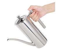 Jeffergarden Dispenser per Olio d'Oliva in Acciaio Inox, Contenitore da Cucina Antigoccia con Beccuccio Lungo, Design Ergonomico