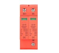 Jeffergarden Dispositivo di Protezione da Sovratensione, Design Premium Risposta Rapida Alta Sicurezza 1000 V 20 KA 2P Protezione Scaricatore di Tensione Fotovoltaica, Installazione con Guida da 35