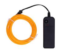Jeffergarden EL Wire Arancione 16,4 Piedi Cavo Elettroluminescente Flessibile Alimentato a Batteria con 4 modalità Tagliabile per Decorazioni per Feste, Festival, Bar