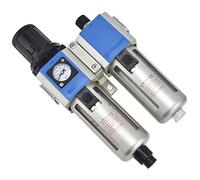 Jeffergarden Filtro del Compressore d'aria, unità Separatore Acqua Olio in Lega di Alluminio con Regolazione della Pressione Ad Alta Precisione per Officina e Uso Industriale (GFC300-15)