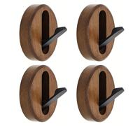 Jeffergarden Ganci a Parete in Legno Pieghevoli per Cappotti, Set da 4,