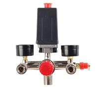 Jeffergarden Gruppo Pressostato Compressore d'aria con Controllo Pompa Valvola a Doppio Manometro 220 V 380 V per Uso in Officina