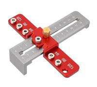 Jeffergarden Hardware Regolabile per Armadio Maniglia Modello Strumento Guida per Trapano Localizzatore Punzone, Materiali di Alta qualità Distanze tra i Fori Versatili Impostazioni