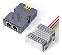 Jeffergarden Iniettore GigE PoE da 150 W Protezioni ESD Protezioni ESD Kit Convertitore di Tensione Step-up Gigabit Power Over Ethernet Adattatore Cavo di Rete Internet Dish Boost, Iniettore GigE