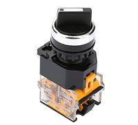 Jeffergarden Interruttore A 2 Posizioni, Selettore in Plastica e Metallo con Funzione Autobloccante per Avviatore Elettromagnetico e relè, 10 A 220 V Montaggio 22 Mm