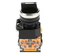 Jeffergarden Interruttore a Pulsante Momentaneo 2 Posizioni 1NO+1NC 22mm LA38-11X22 Reset Automatico con Plastica Ignifuga per relè Contattore di Avviamento Elettromagnetico