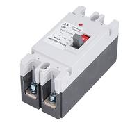 Jeffergarden Interruttore Automatico CC, Interruttore Stampato 2 Poli in Plastica Termoindurente 160A 500 V CC, Protezione da Cortocircuito 20KA Spegnimento Manuale per Sistemi Solari Eolici