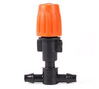 Jeffergarden Irrigatore Atomizzatore per Nebulizzazione di Piante in Plastica, Ugello Arancione Regolabile con Connettore a T per Tubo da 4 Mm, da 2 a 2,5 L Ora, Spruzzo da 0,6 a 1,0 M per