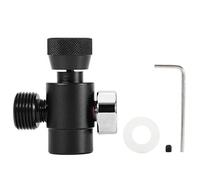 Jeffergarden Co2 Canister Refill Tank Cylinder Refill Adapter Connector Kit per (# 1: Adattatore Nero con Misuratore)