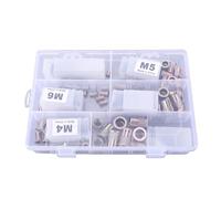 Jeffergarden Kit Manuale di Utensili con Inserti Filettati in Acciaio Al | 6 Utensili per Rivetti, 7 Scatole Portaoggetti, M3, M4, M5, M6, M8, M10, per Riparazione Auto in Lamiera, Supporta