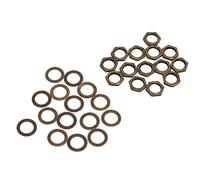 Jeffergarden Kit Rondelle per Dadi per Basso Chitarra, Connessione Jack con Filettatura M9 in Metallo, Dadi e Rondelle da 14 Pezzi per una Facile Installazione (Bronzo)