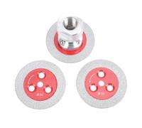 Jeffergarden Lama Diamantata per Incisione Disco da Taglio Diamantato Lama per Diamantata 3 Pezzi 2 Pollici 50 Mm Grana 40 50 con Flangia Filettata 5/8-11 per Marmo Granito Pietra Piastrelle