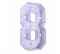 Jeffergarden Luminoso Numero 8 LED Luce Calda per Compleanno Anniversario | Alimentato a Batteria Decorazione per Festa, Costruzione Leggera in Pannello di Schiuma, Perfetto per Uso Interno o
