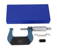 Jeffergarden Micrometro per Esterni Metrico da 25-50 Mm, Strumento per Macchinisti con Graduazione da 0,01 Mm con Incudine in Carburo e Standard, Strumento di Misurazione con Scatola