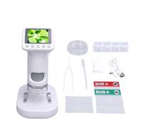 Jeffergarden Microscopio Portatile per Bambini 1600X Microscopio Scientifico Portatile Tascabile Digitale 1080P HD Schermo 2 Pollici Giocattolo Scientifico per Studenti Ricaricabile